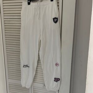 EUC PINK white sporting sweatpants